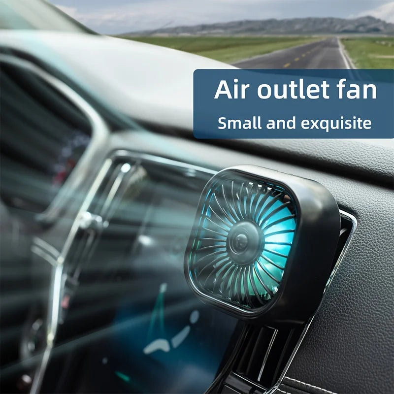 Car Fan USB Car Fan,Electric Cooling Fan Air Vent Mounted Fan Strong 2.5W 3 Speeds & Rotatable