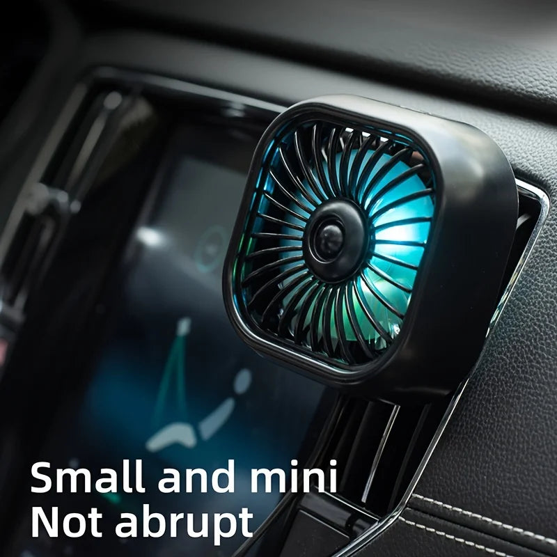 Car Fan USB Car Fan,Electric Cooling Fan Air Vent Mounted Fan Strong 2.5W 3 Speeds & Rotatable